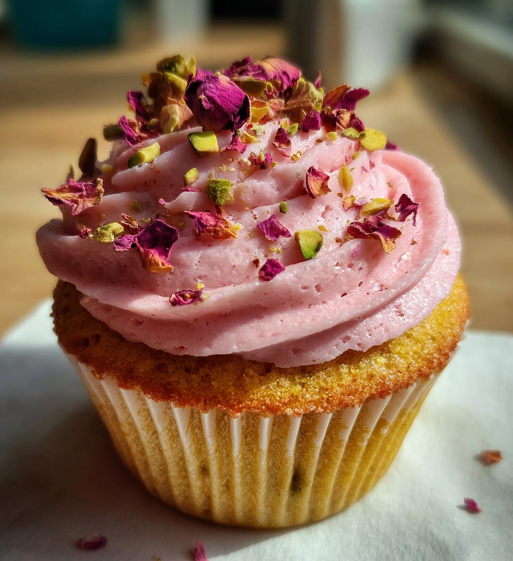 Vegan Cardamon Rose Cupcakes - detail 1