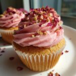 Vegan Cardamon Rose Cupcakes