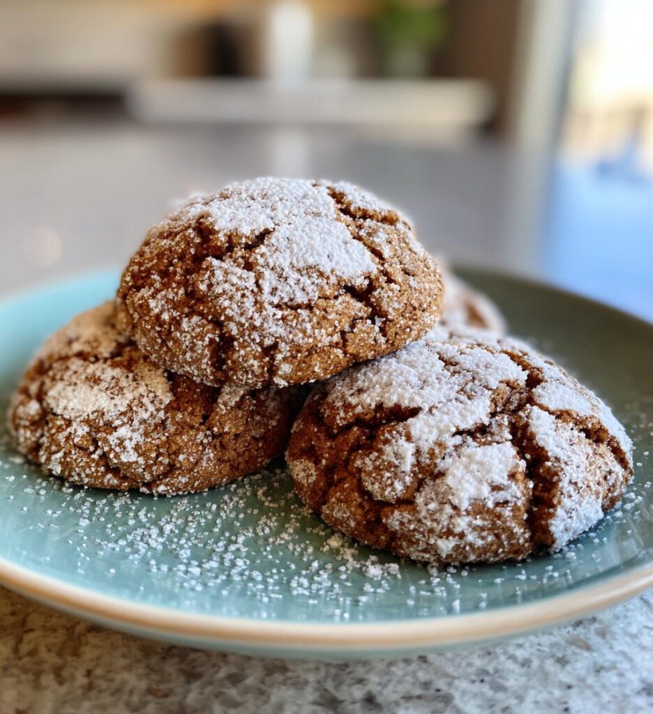 cinnamon coffee crinkles cookies