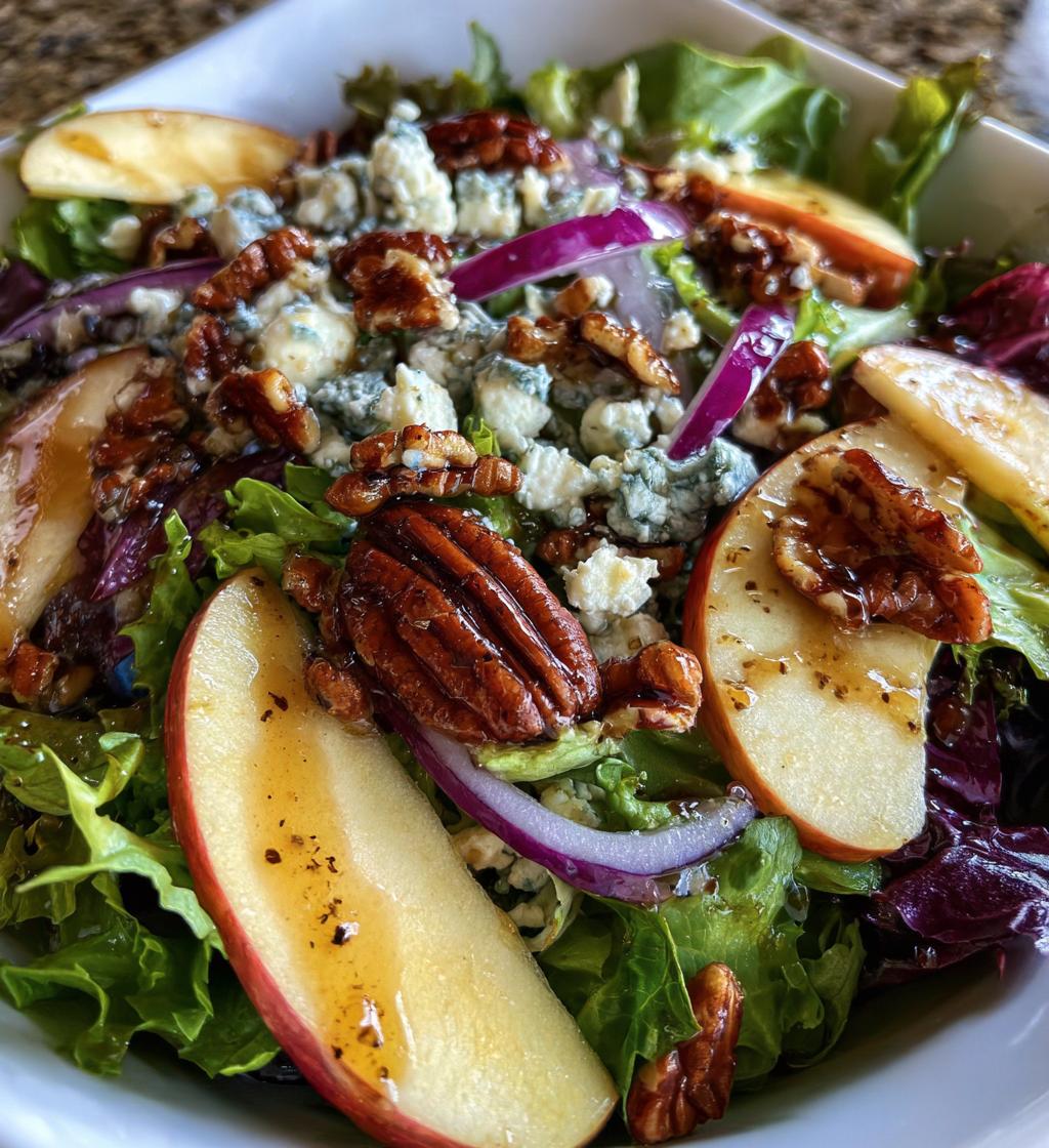 Apple Pecan Blue Cheese Salad