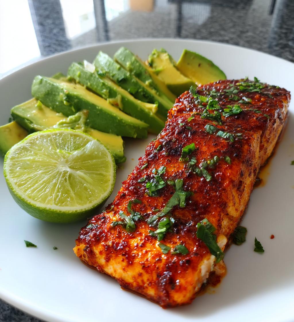 Baked Cajun Salmon with Avocado - detail 1