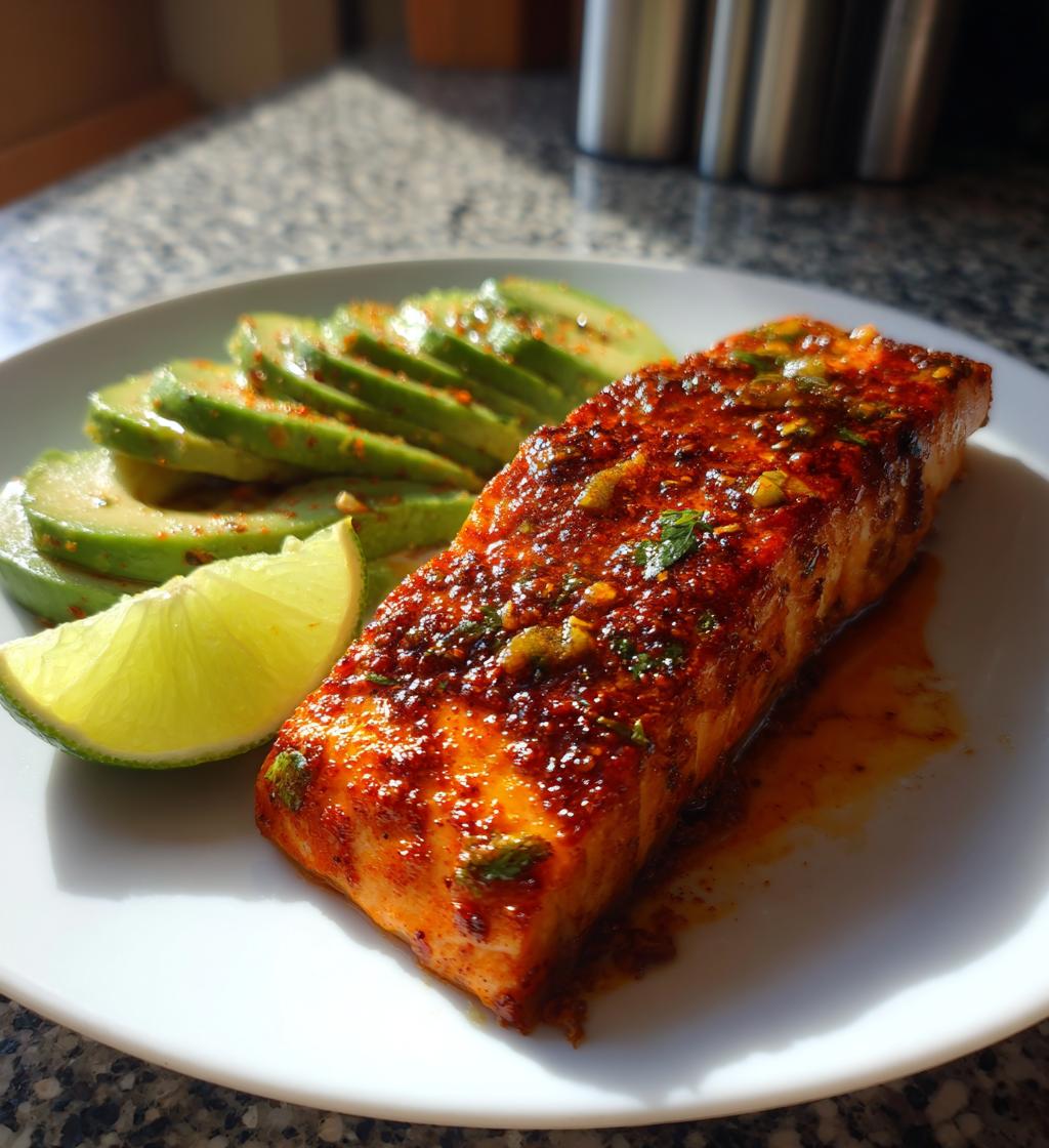 Baked Cajun Salmon with Avocado