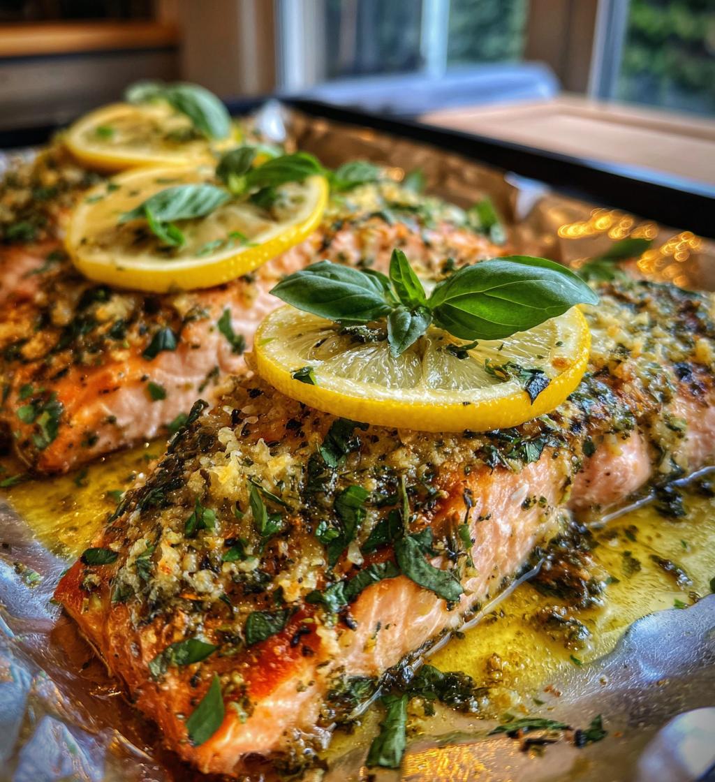 Baked Parmesan Garlic Herb Salmon in Foil