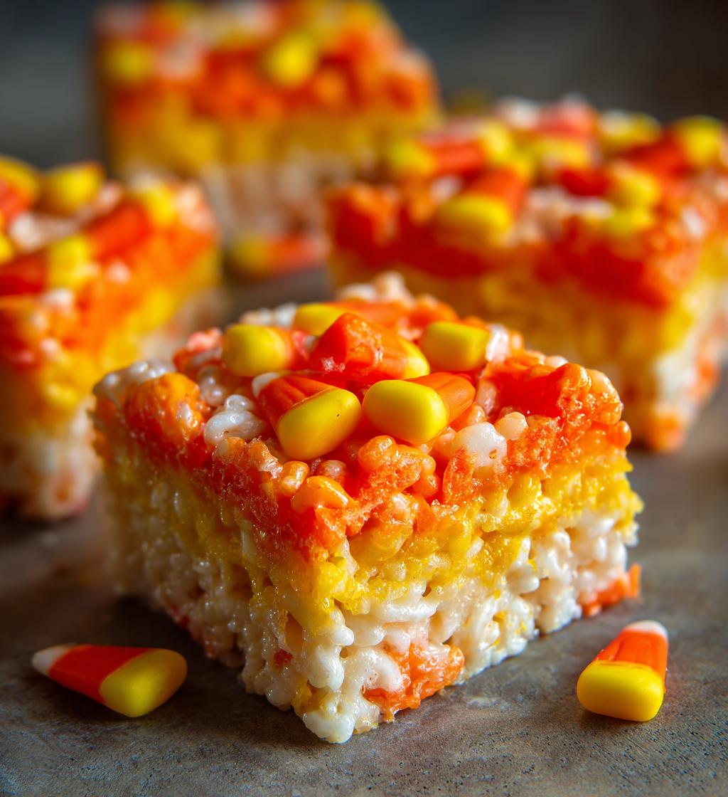Candy Corn Rice Krispie Treats