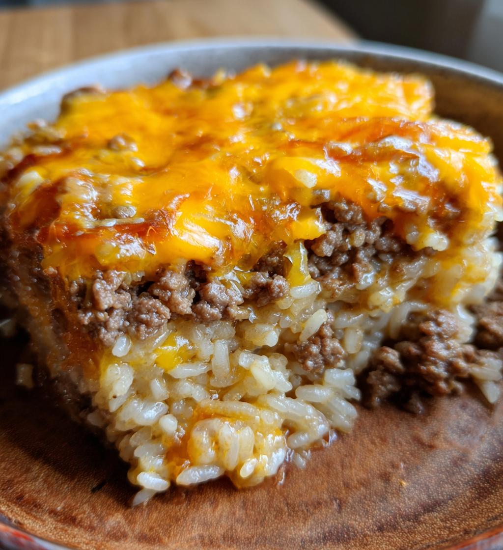 Cheesy Ground Beef and Rice Casserole - detail 1