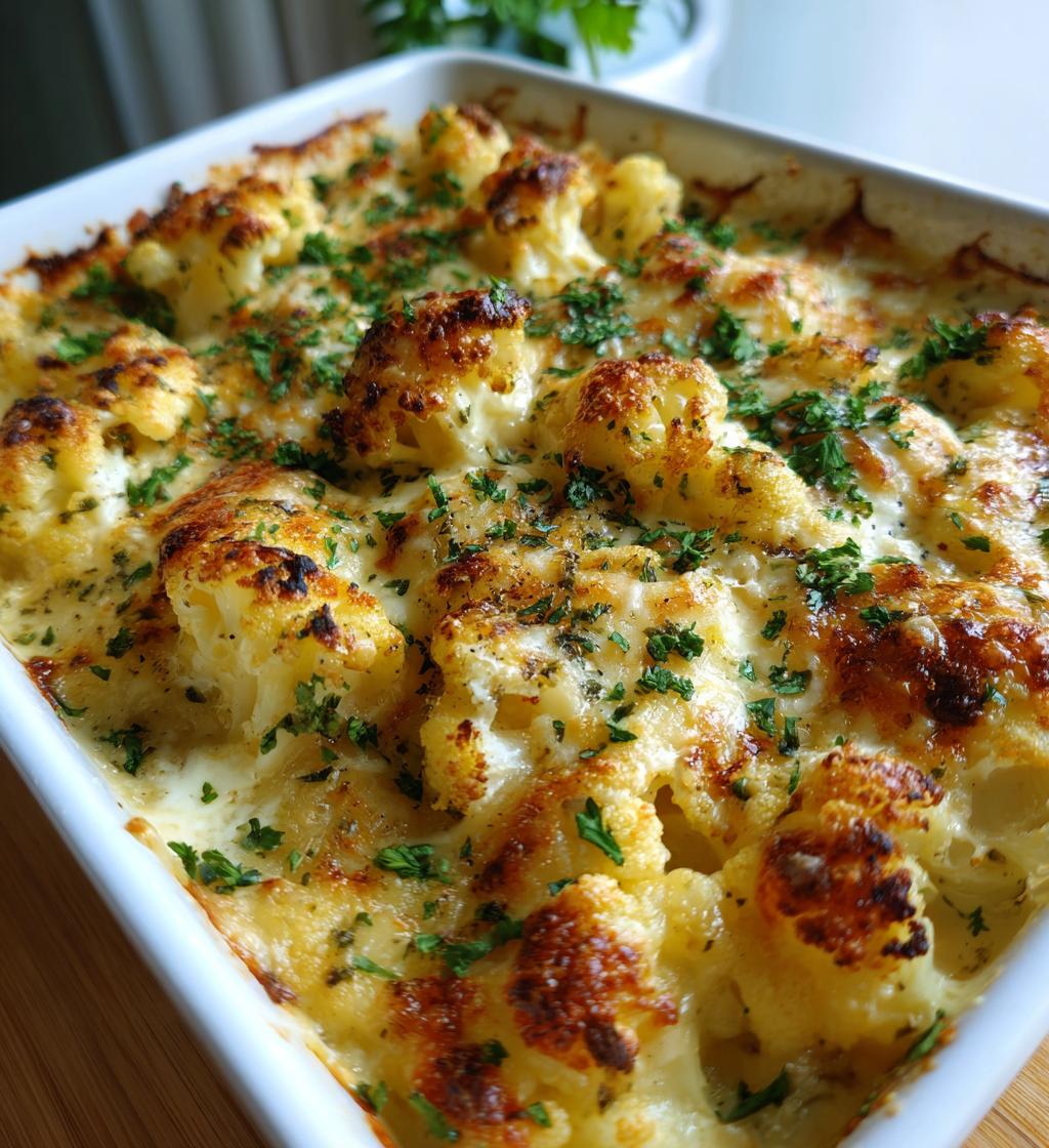 Cheesy Keto Cauliflower Gratin Casserole - detail 1