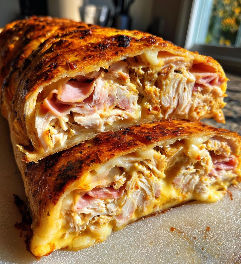 Chicken Cordon Bleu Stromboli - detail 1