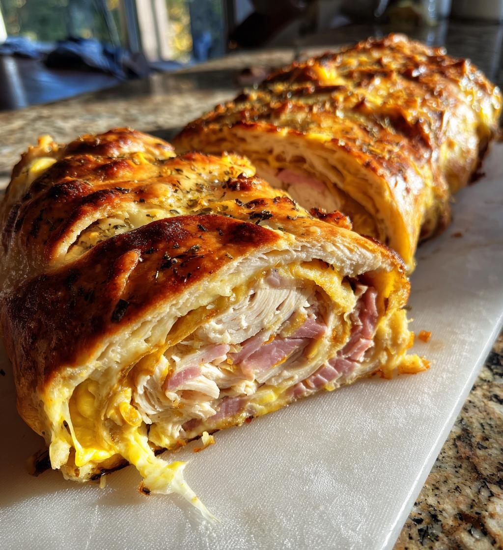 Chicken Cordon Bleu Stromboli