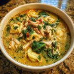 Chicken Pesto Tortellini Soup