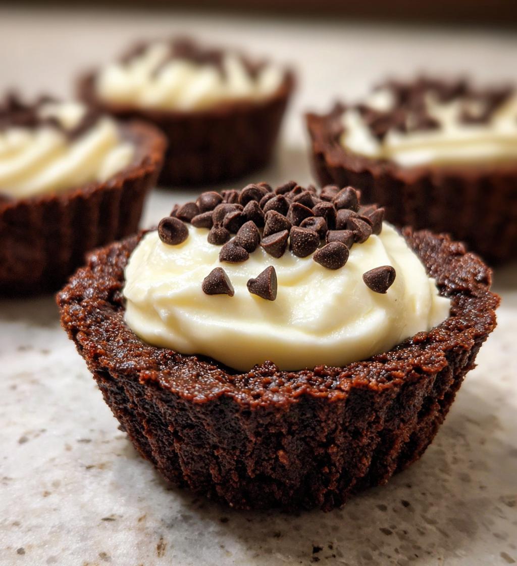 Chocolate Peppermint Cookie Cups with Cheesecake Filling - detail 1