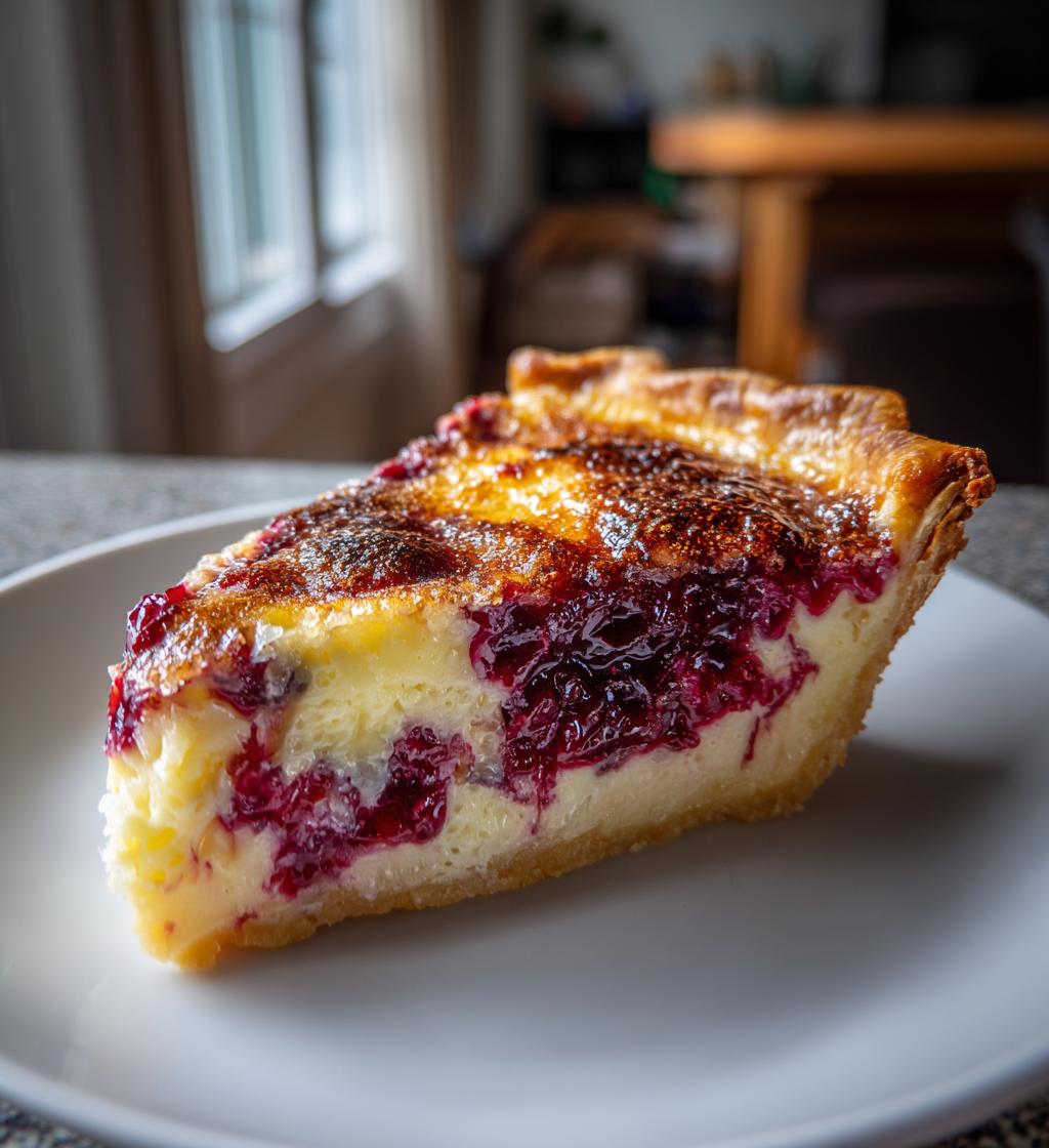 Cranberry Orange Custard Pie - detail 1