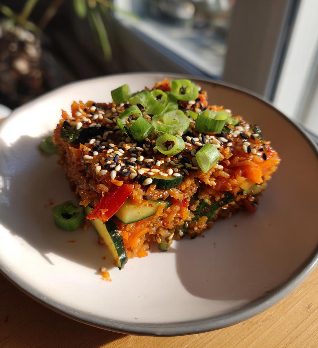 Crispy Gochujang Rice Salad