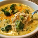Crockpot Cheesy Chicken Broccoli Soup