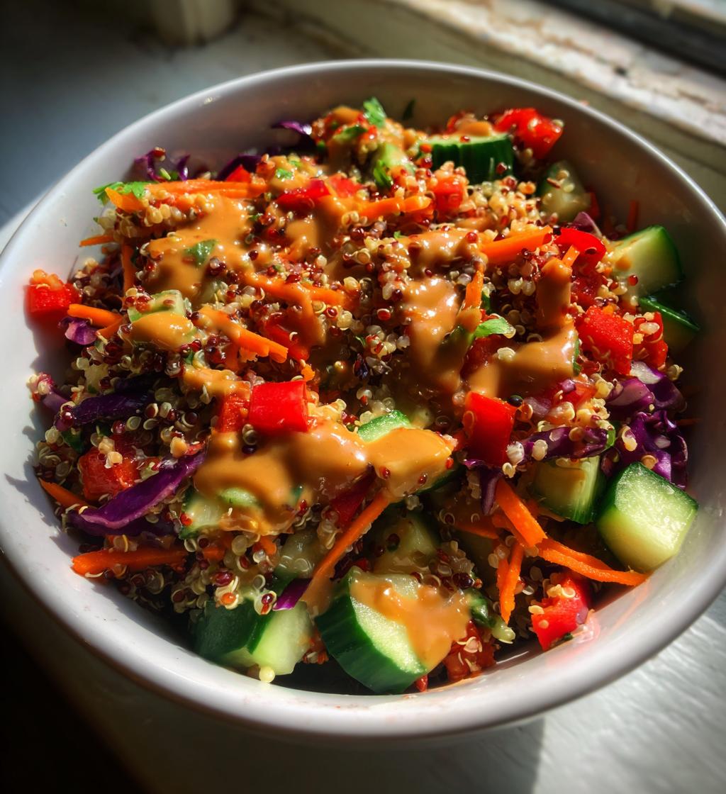Crunchy Thai Quinoa Salad with Peanut Dressing - detail 1