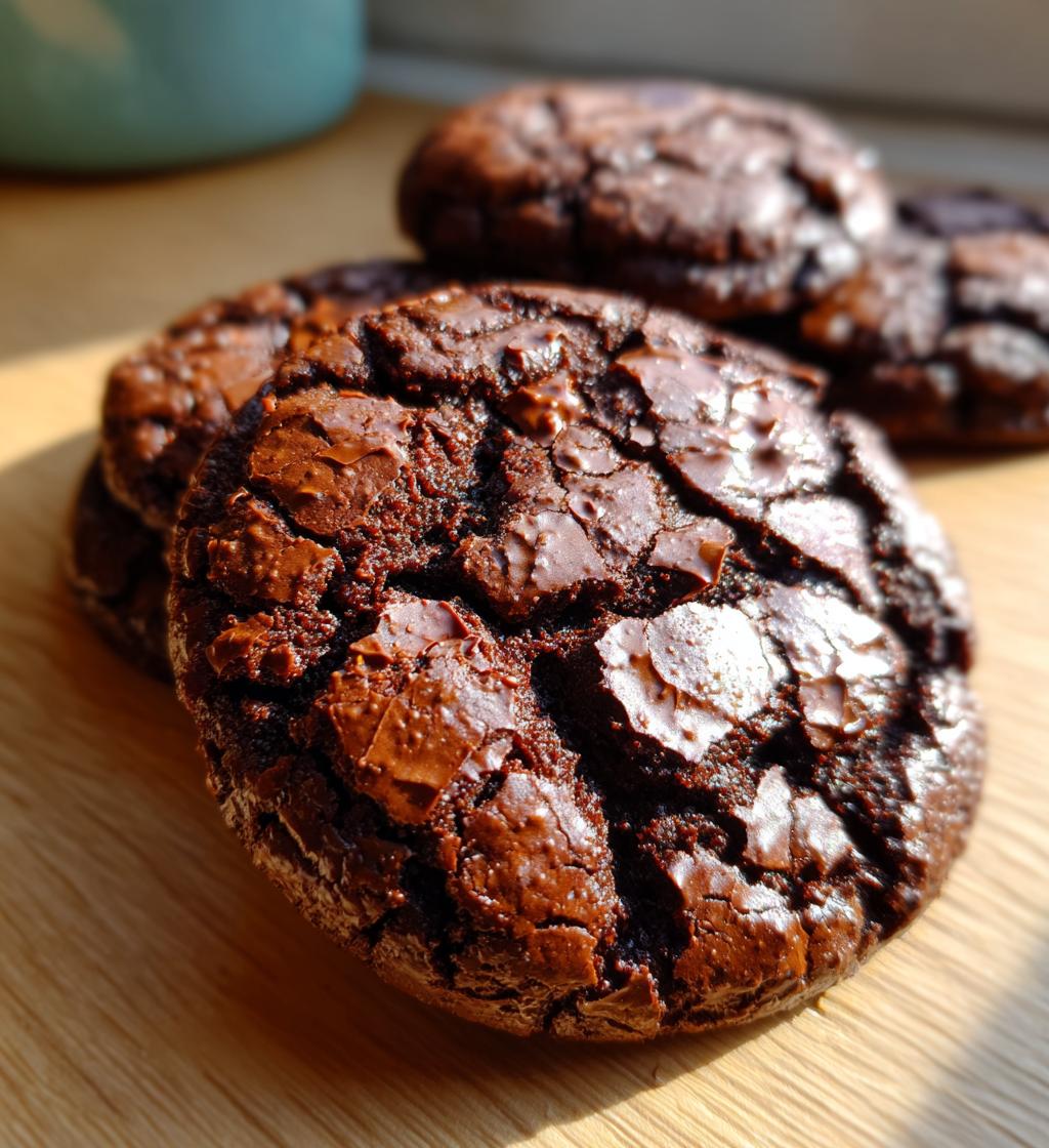 Dark Chocolate Espresso Brownie Cookies - detail 1