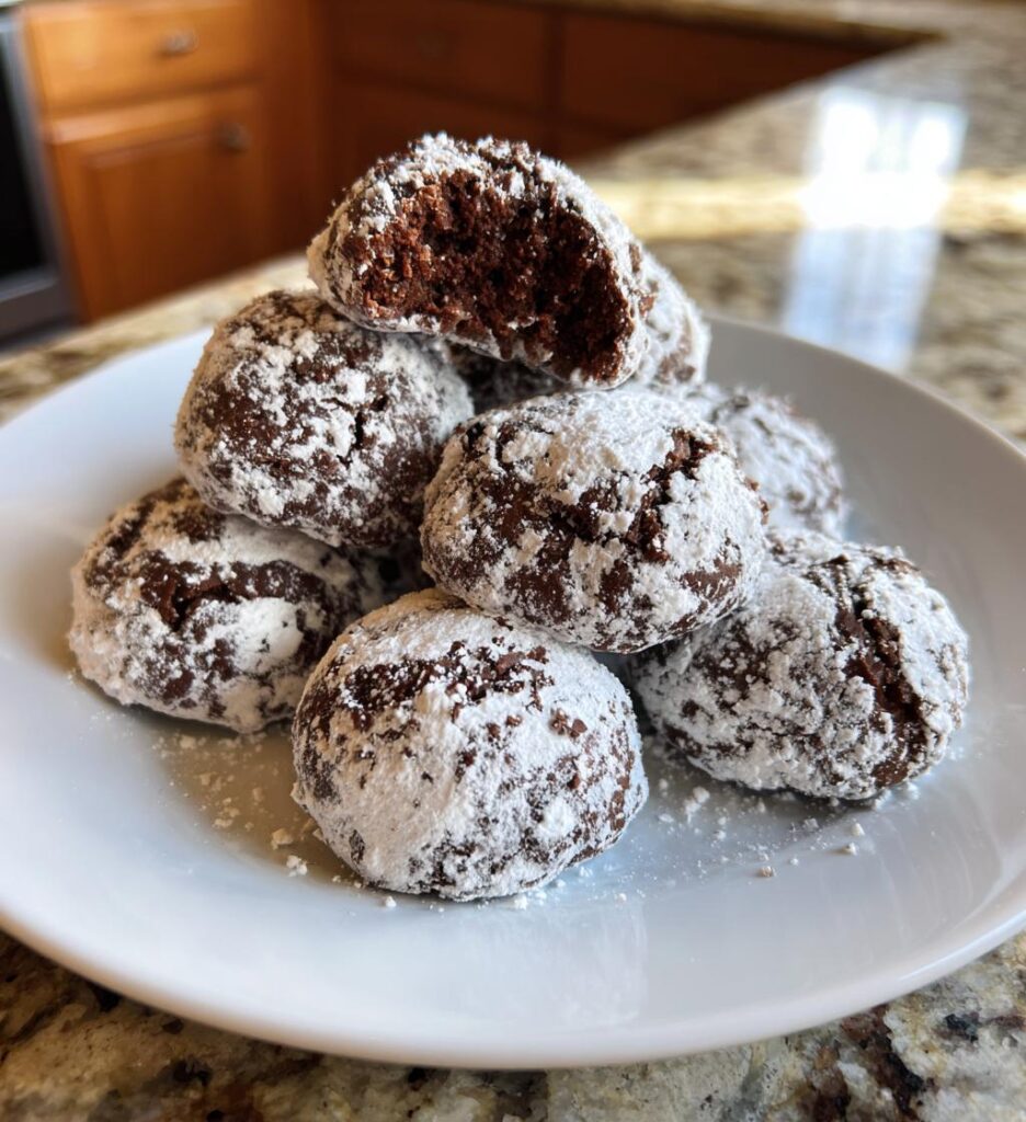 Double Chocolate Snowball Cookies