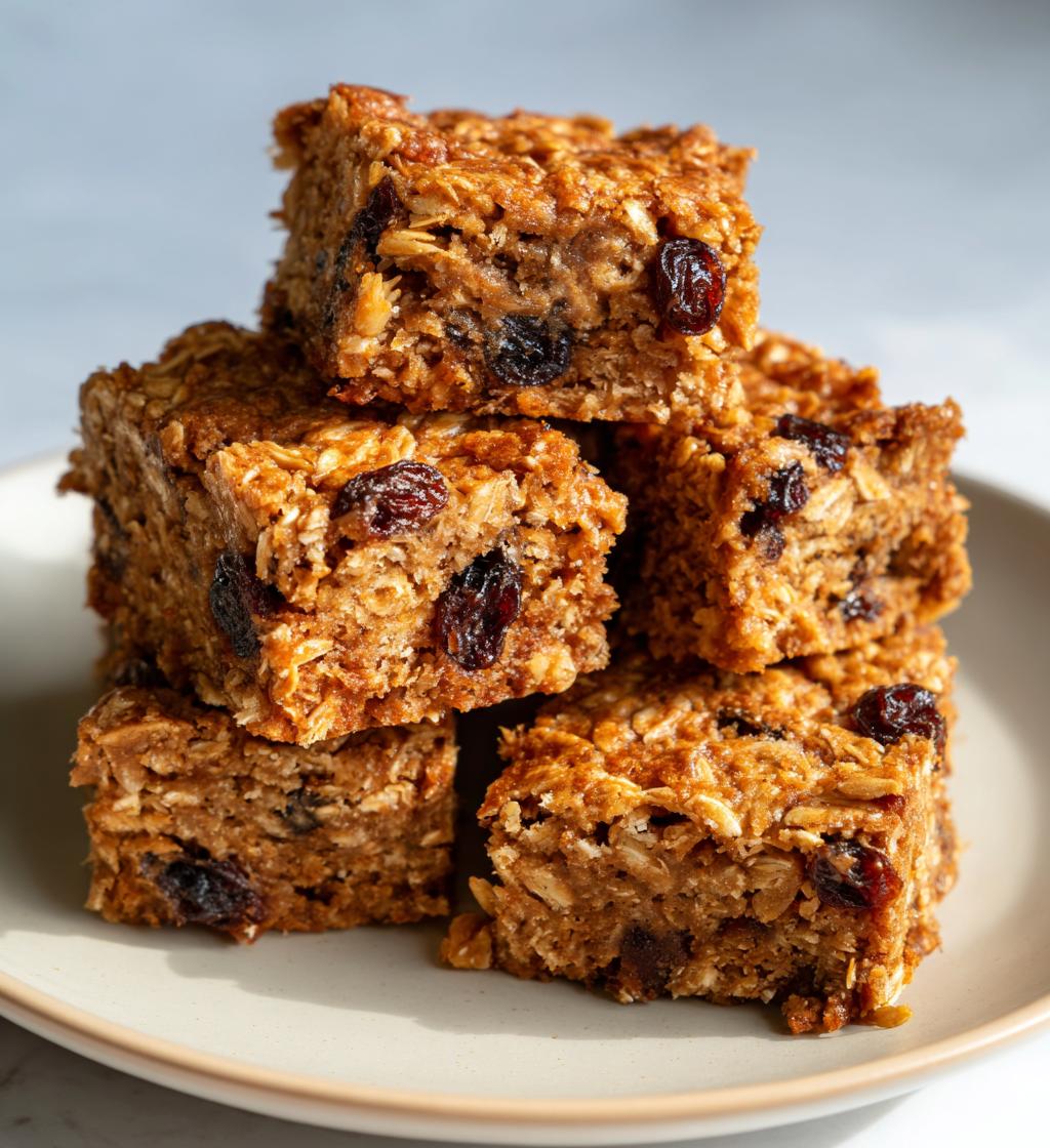 Easy Oatmeal Raisin Cookie Bars - detail 1