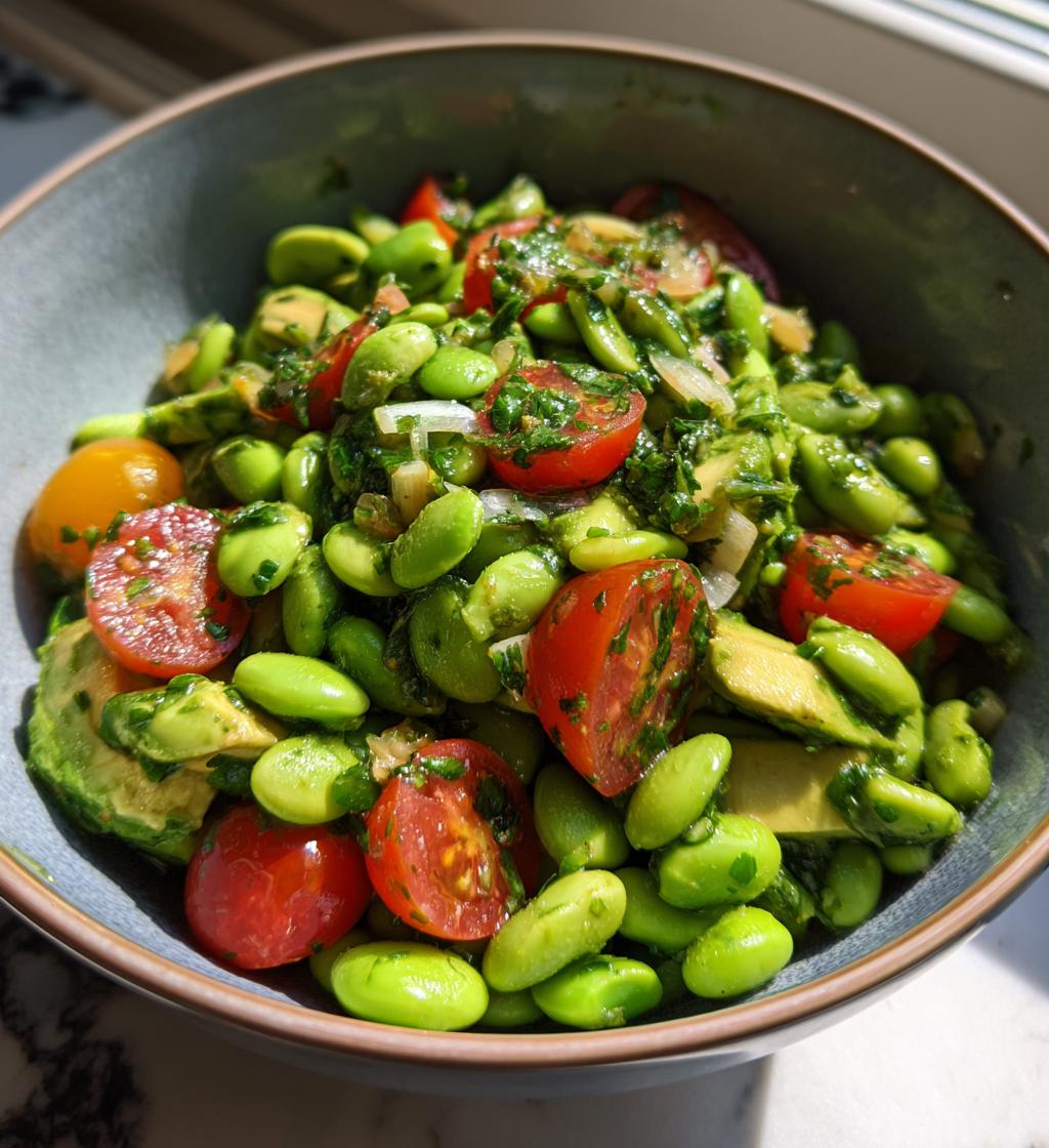 Edamame Salad with Cilantro Lime Dressing - detail 1