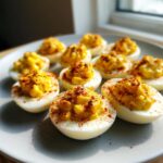 Elote Deviled Eggs with Zesty Chipotle Mayo
