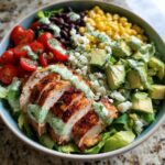 Fiesta Ranch Salad with Salsa Verde Chicken