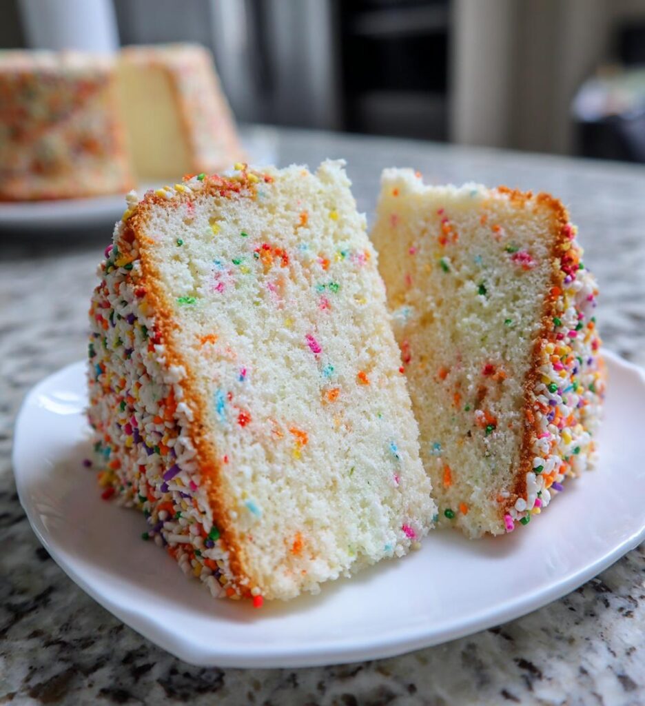 Fluffy Funfetti Angel Food Cake