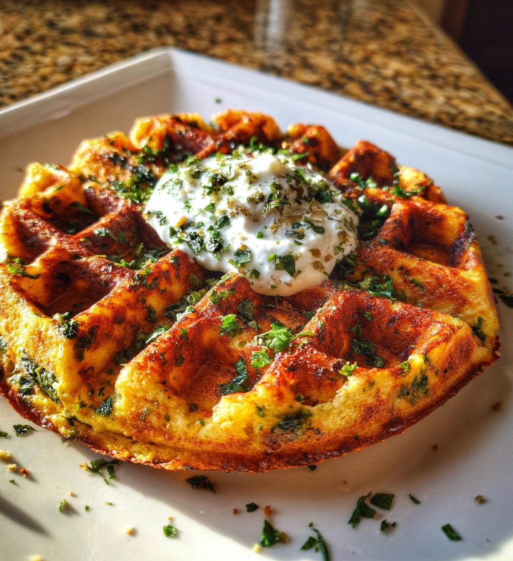 Fluffy Spinach Waffles