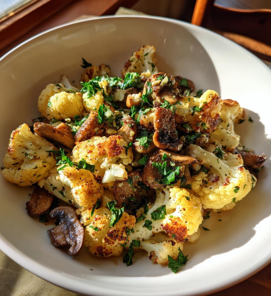 Garlic Mushrooms Cauliflower Skillet - detail 1