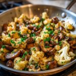 Garlic Mushrooms Cauliflower Skillet
