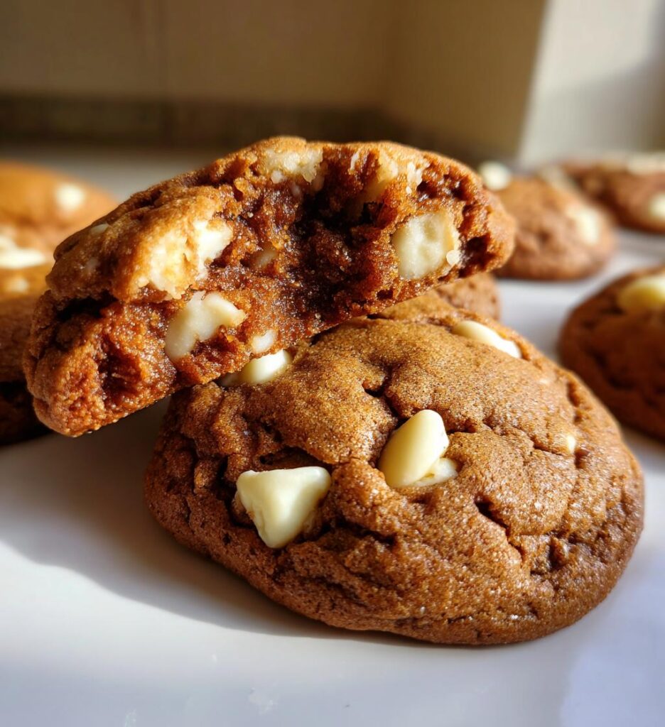 Gingerbread White Chocolate Chip Cookies