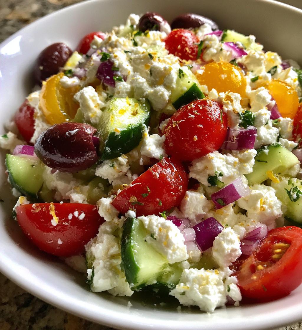 Greek Cottage Cheese Salad - detail 1