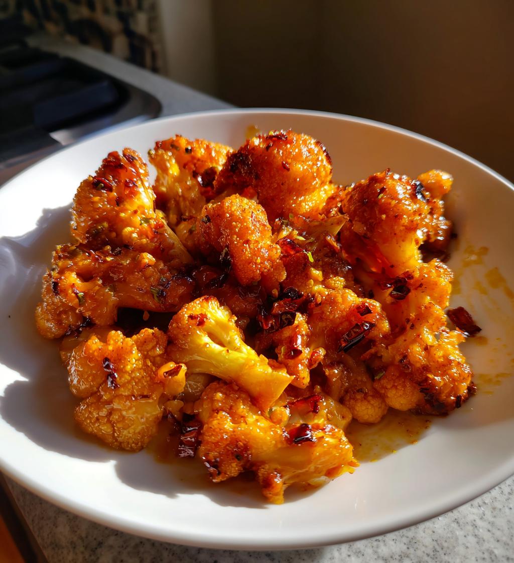 Honey Curry Roasted Cauliflower - detail 1