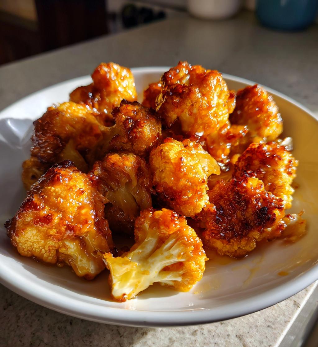 Honey Curry Roasted Cauliflower