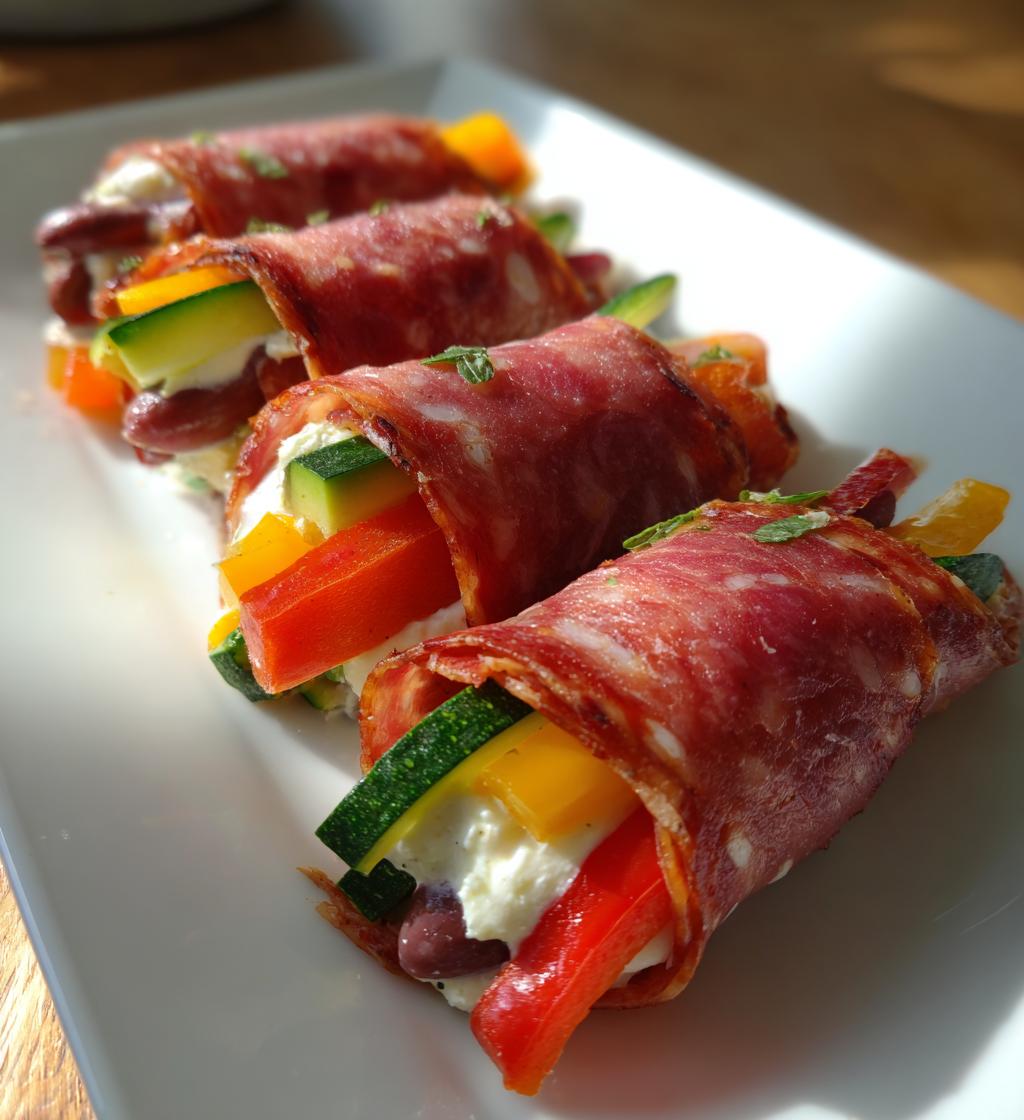 Keto Salami Roll-Ups - detail 1