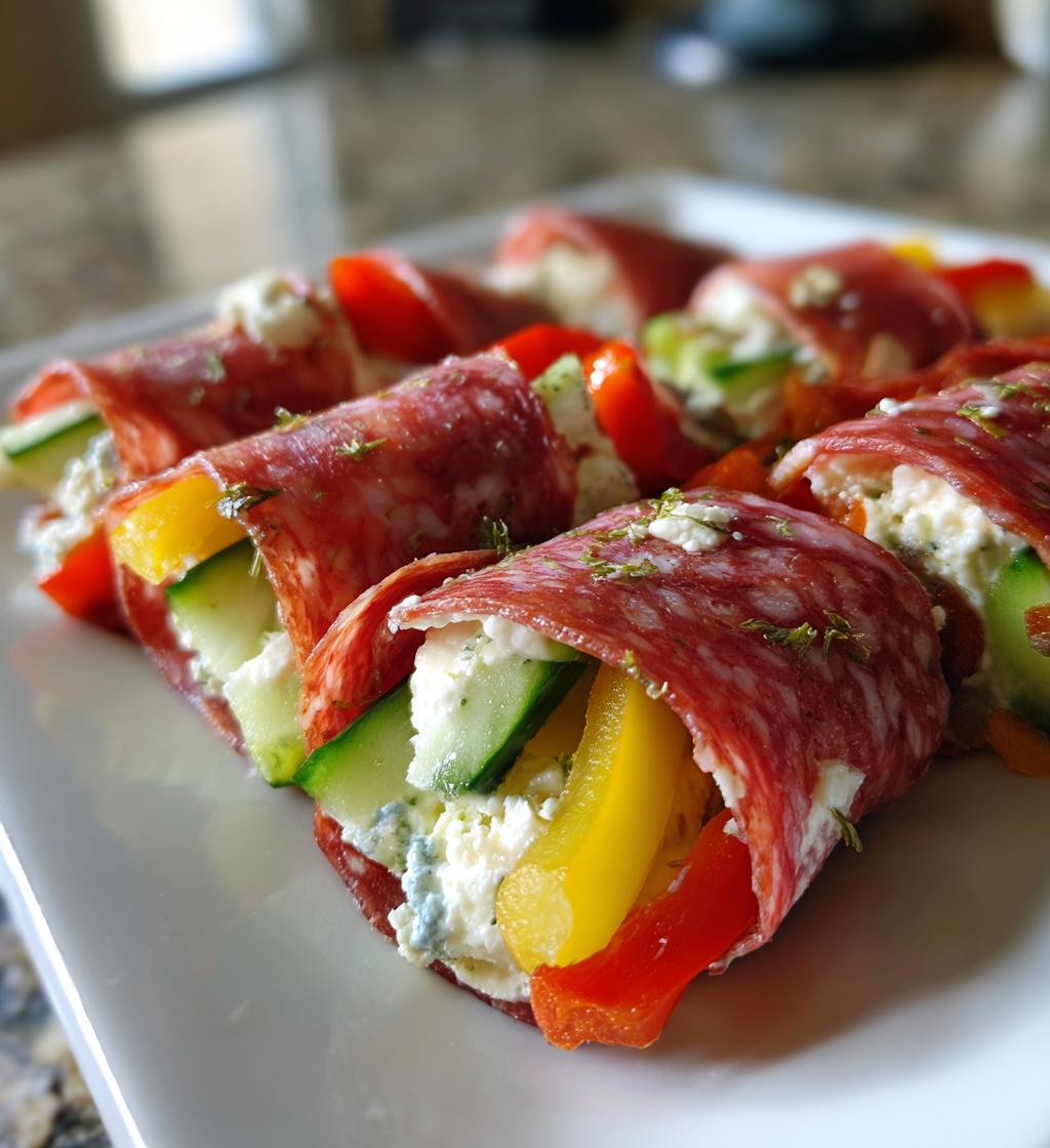 Keto Salami Roll-Ups