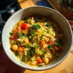 Lemon Chickpea Orzo Soup