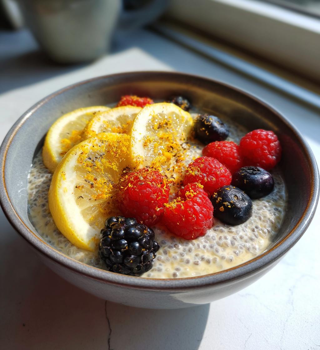 Lemon Cream Chia Pudding with Oat Milk - detail 1