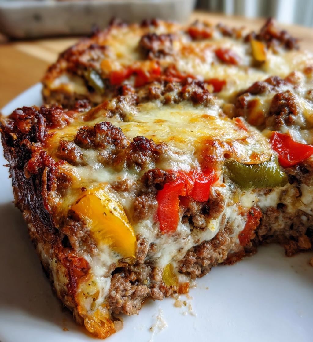 Low Carb Pizza Casserole - detail 1
