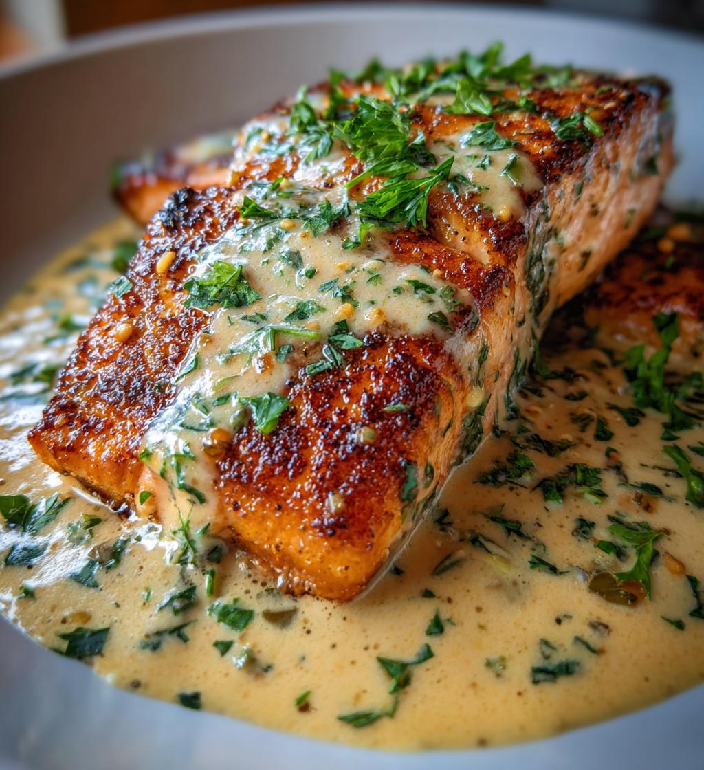 Marry Me Salmon with Garlic Cream Sauce