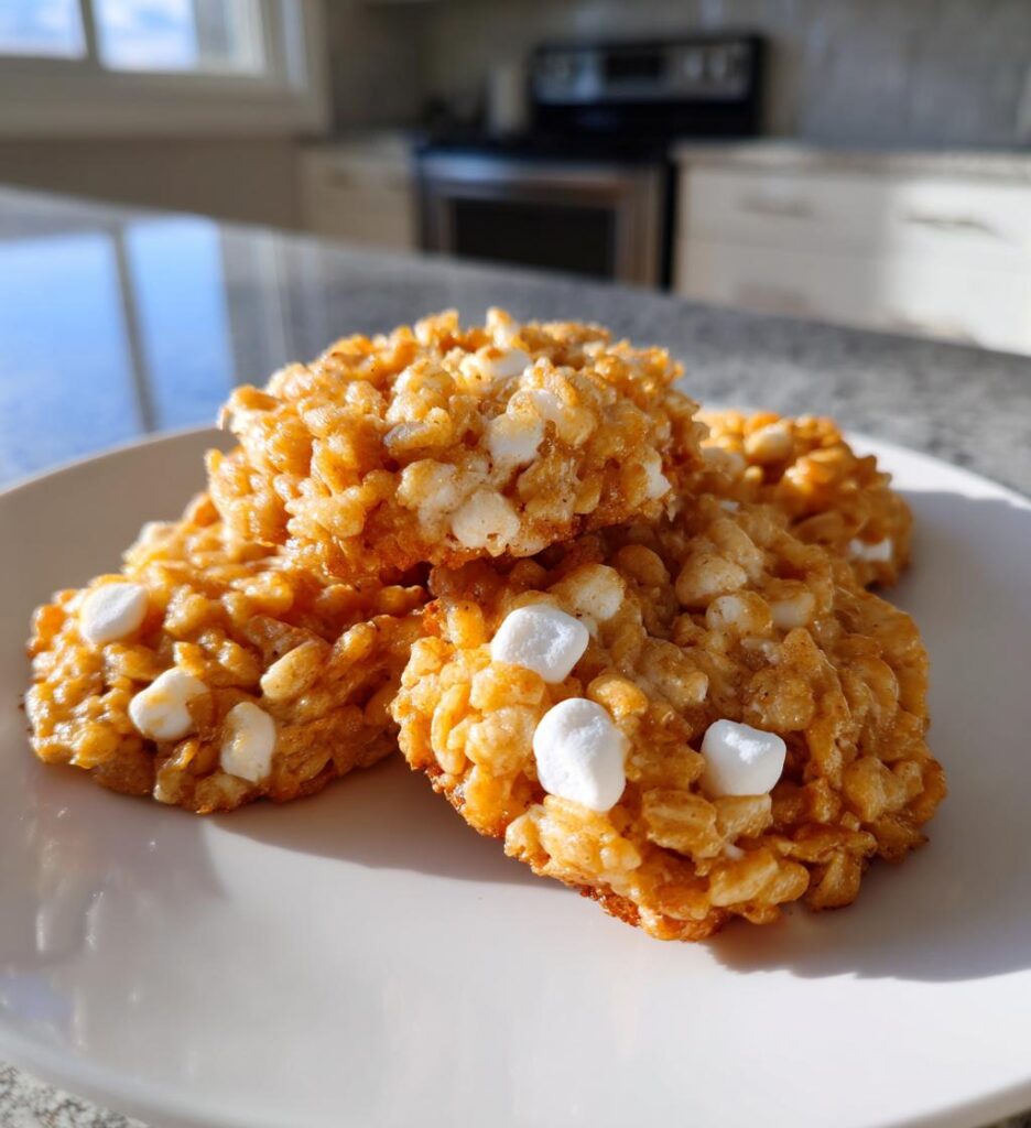 Marshmallow Crispy Cookies