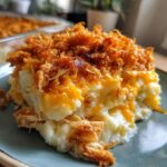 Mashed Potato Casserole with Crispy Chicken