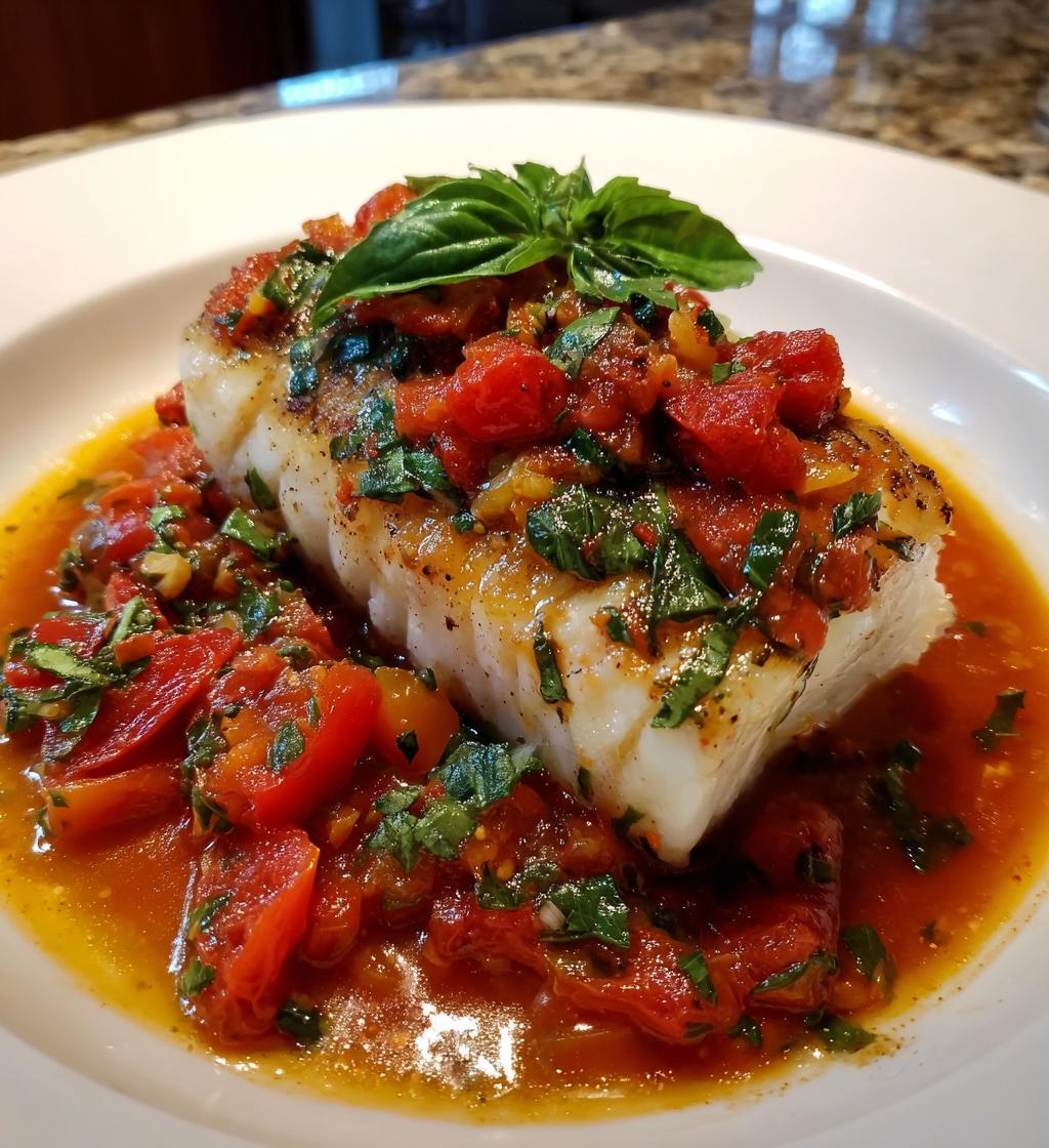 Mediterranean Cod in Tomato Basil Sauce - detail 1
