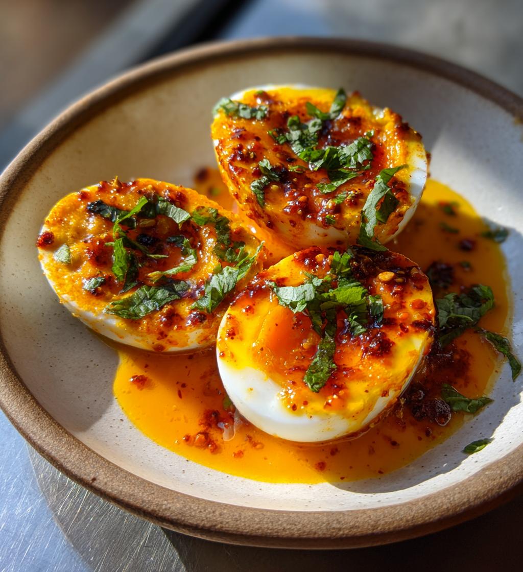 Perfect Jammy Eggs with Spicy Chili Butter - detail 1
