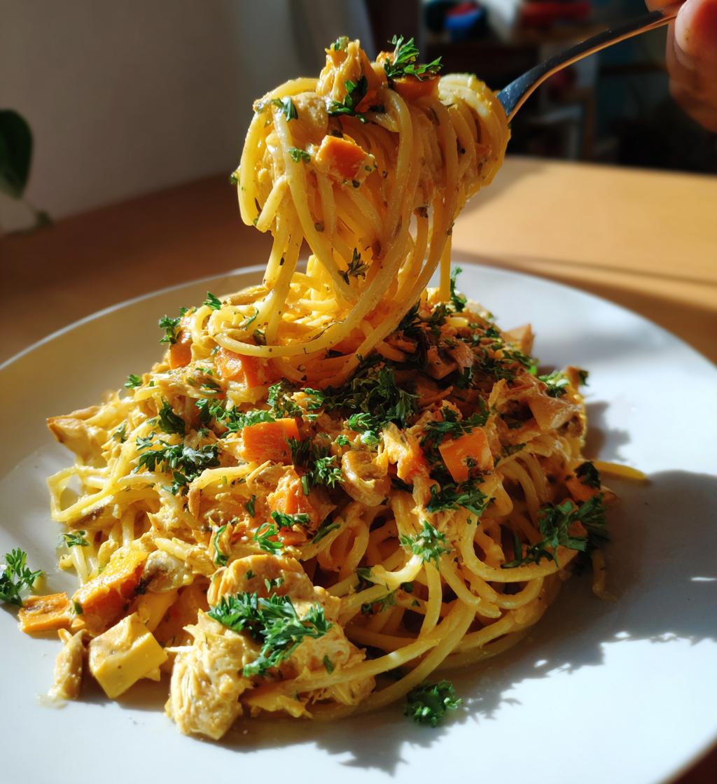 Pumpkin & Mushroom Spaghetti