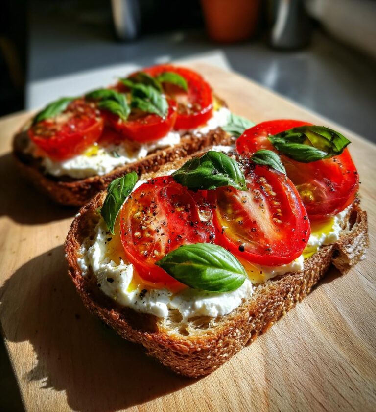 Quick and Healthy Tomato and Cottage Cheese Toast