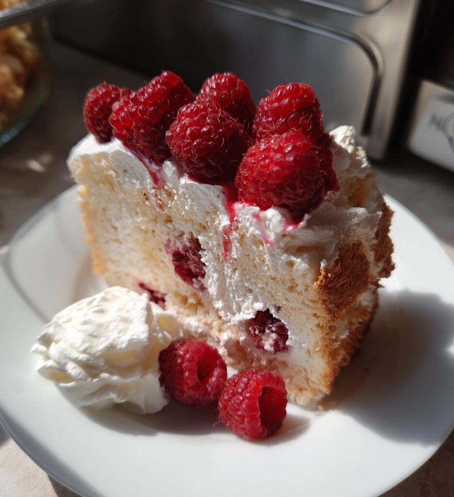 Raspberry Angel Food Cake