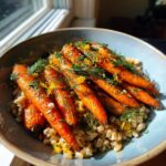 Roasted Carrots and Farro with Citrus, Ginger and Dill