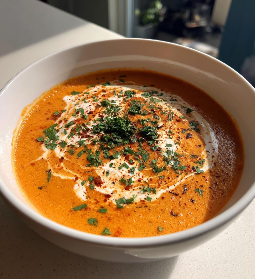 Roasted Red Pepper Gouda Soup - detail 1