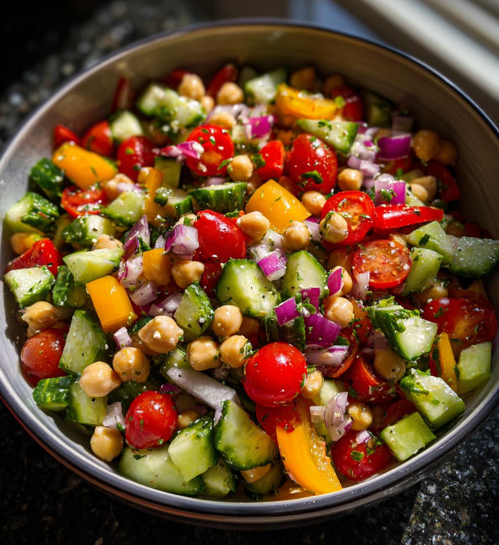 Salad with Cottage Cheese and Chickpeas for a Nutritious Boost - detail 1