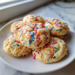 Soft Christmas Sprinkle Pudding Cookies