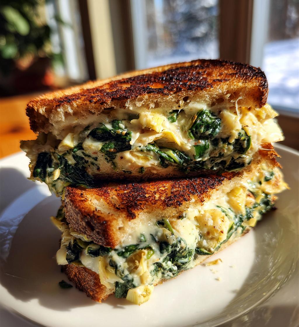Spinach Artichoke White Bean Sandwich